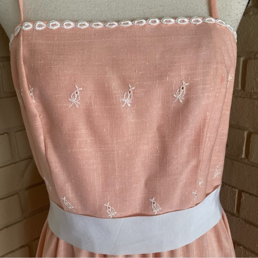 VTG House of Bianchi 80’s Maxi Dress Easter Embroidered Jacket Belt Sz Modern 8 - Picture 6 of 10